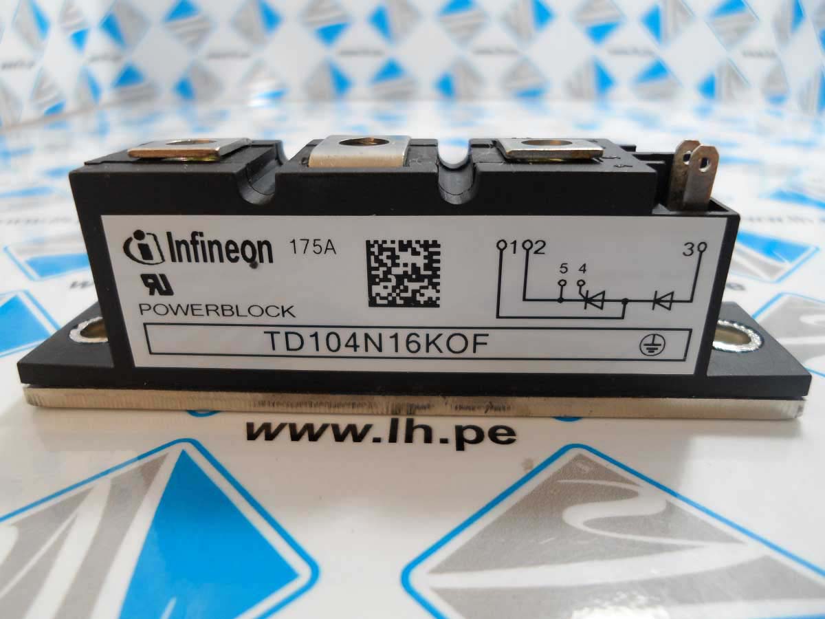 TD104N14KOF     Módulo; doble serial; 1,4kV; 104A; BG-PB60-1; Ufmax:1,62V